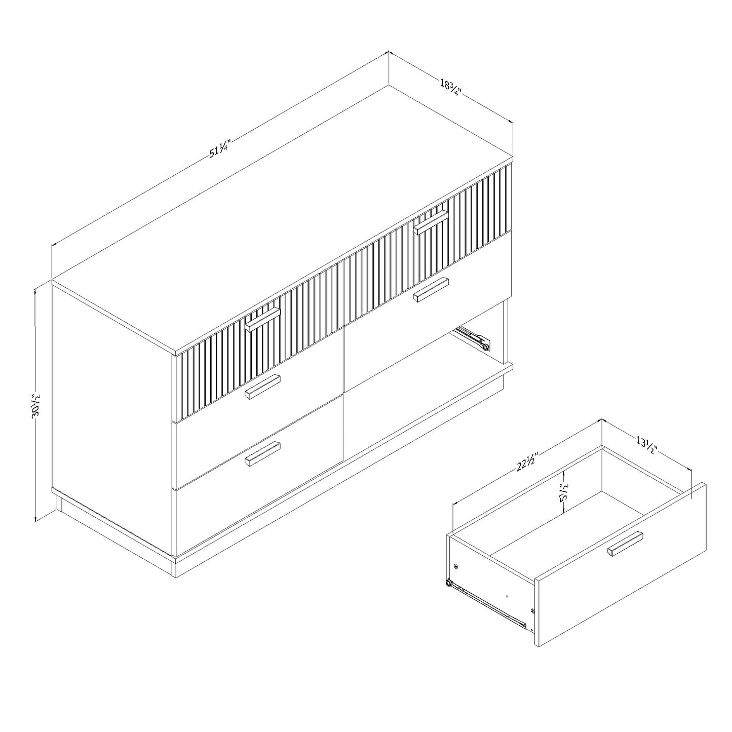 Commode 6 tiroirs - Noah