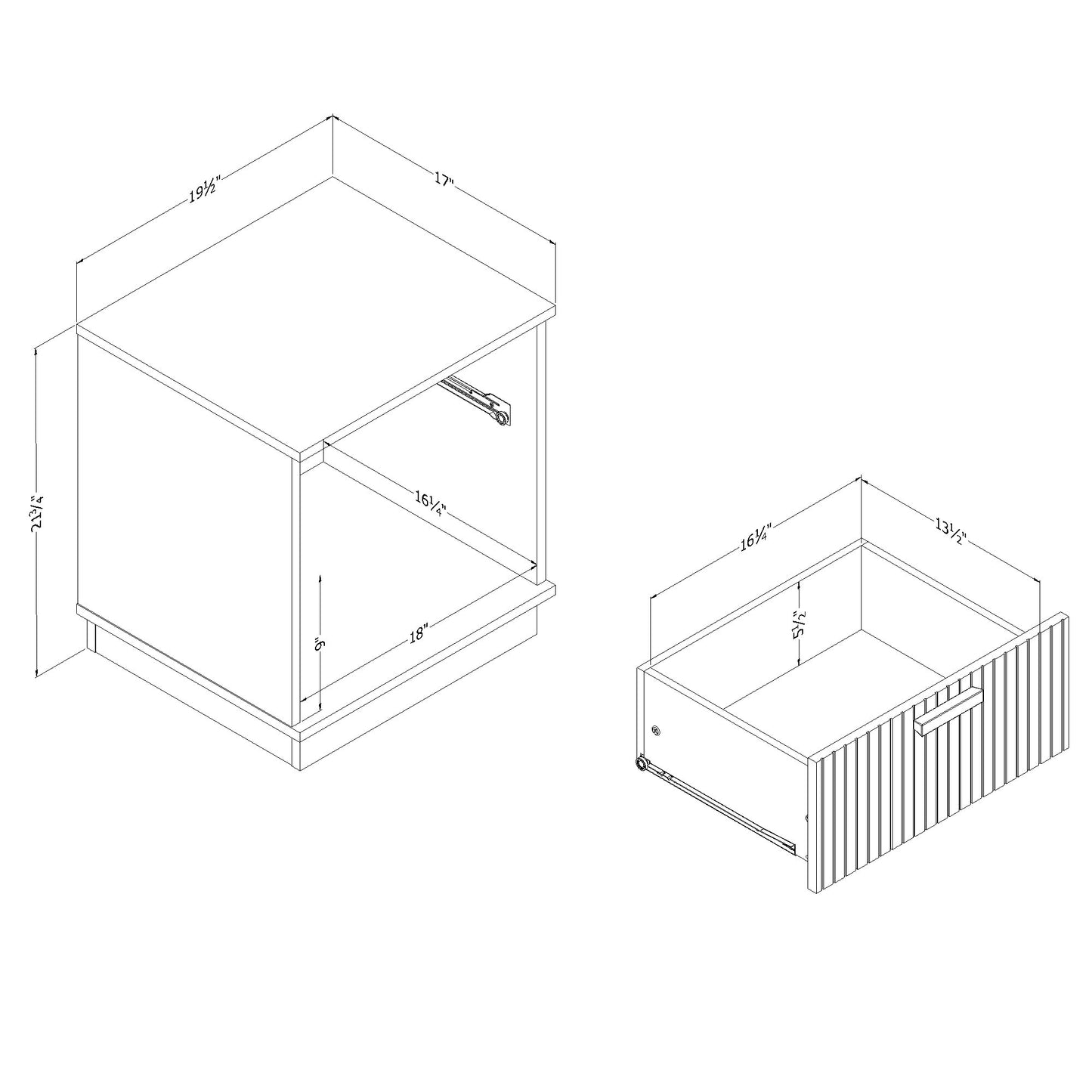 Table de chevet à 1 tiroir - Noah