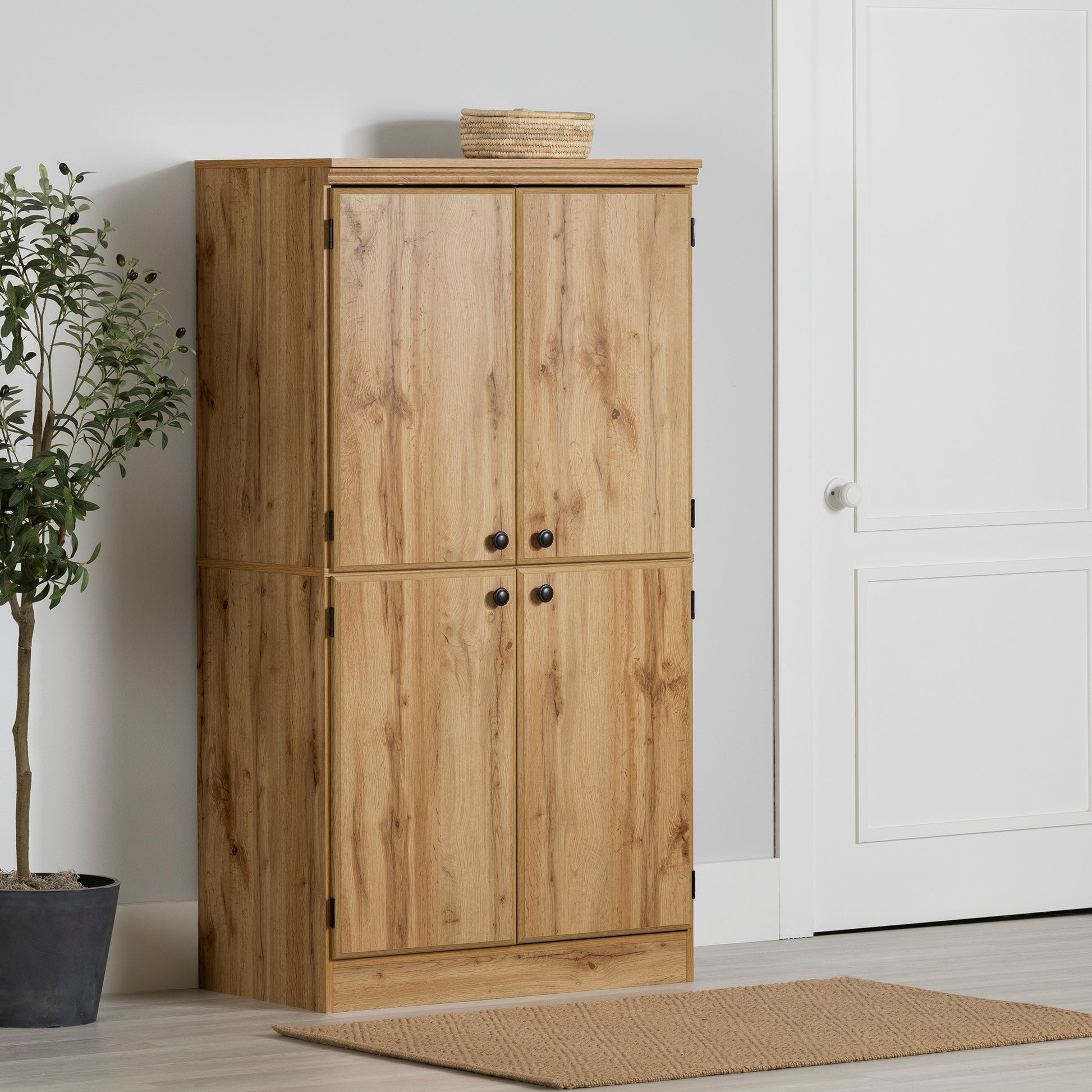 South Shore Farnel - Armadietto a 4 porte, colore: Bianco puro, alto South Shore Farnel - Armadietto a 4 porte, colore: Bianco puro, alto