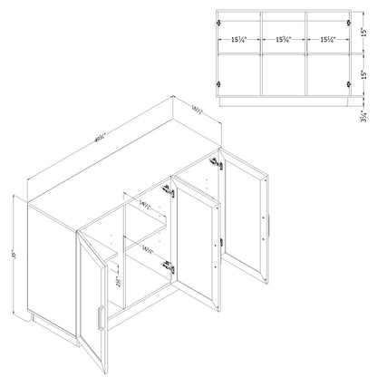 Buffet de salle à manger à 3 portes - Arum