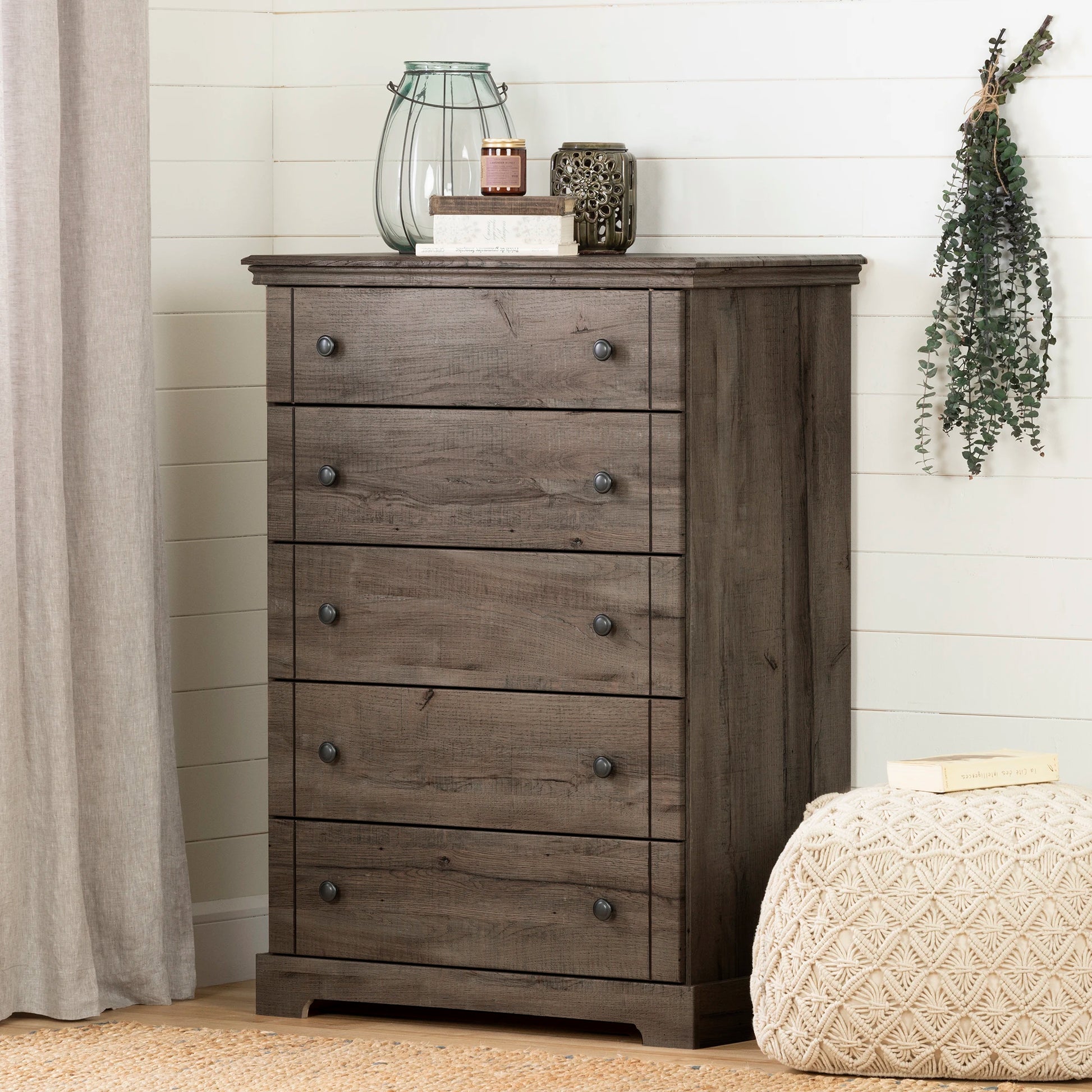 5-Drawer Chest - Avilla - Winter Oak 5-Drawer Chest - Avilla - Winter Oak