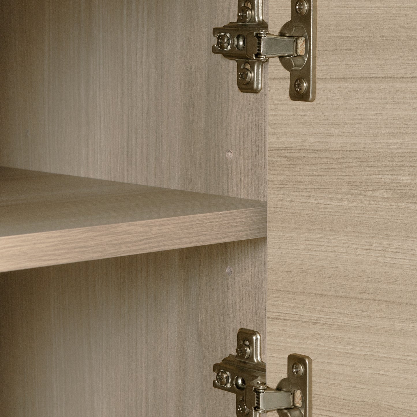 Meuble TV 2 portes Arum avec rangement ouvert Orme doux