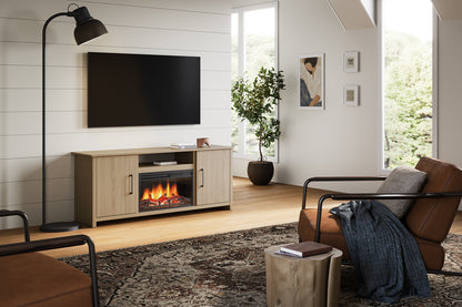 Meuble TV Fernley avec foyer intégré