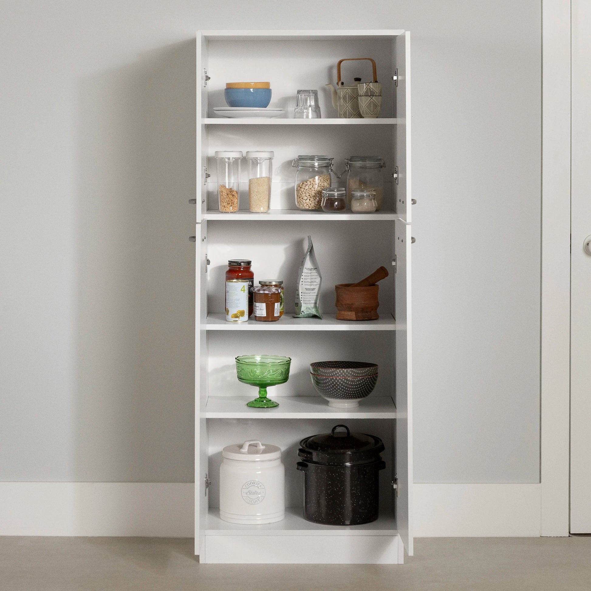 4-Door Storage Pantry | Axess | South Shore Furniture - Free Shipping 4-Door Storage Pantry | Axess | South Shore Furniture - Free Shipping