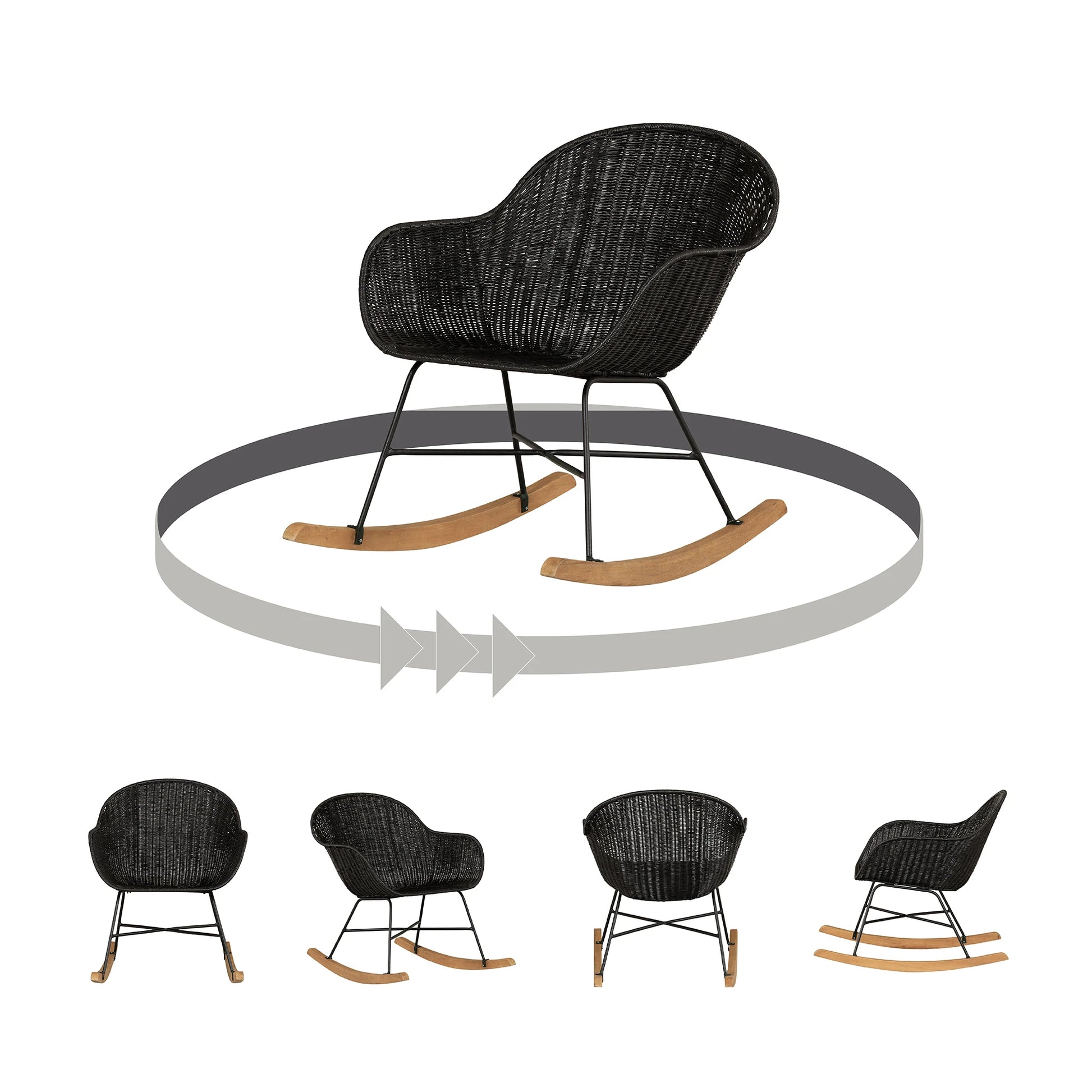 Rattan Rocking Chair Balka South Shore Furniture Free Shipping