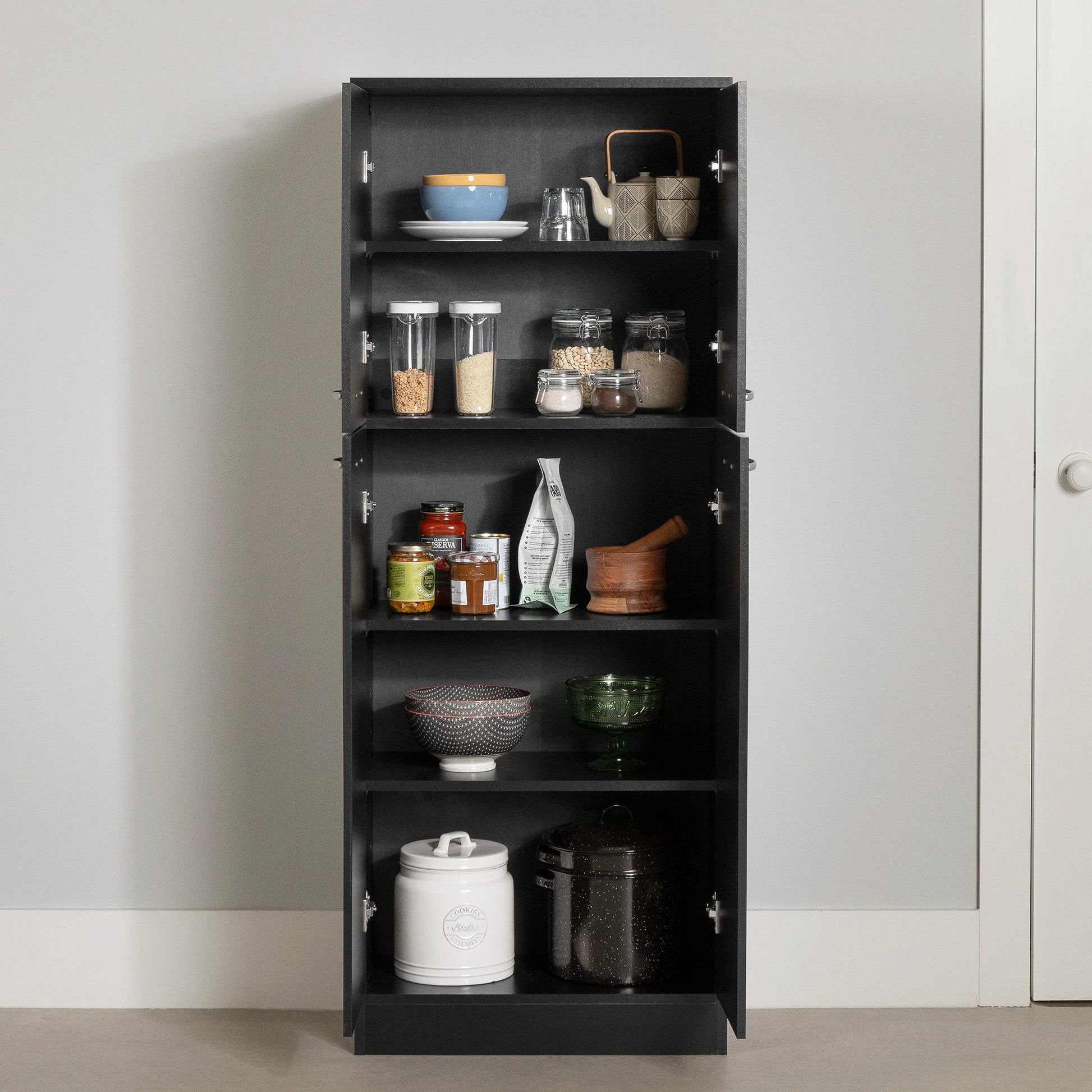 4-Door Storage Pantry | Axess | South Shore Furniture - Free Shipping 4-Door Storage Pantry | Axess | South Shore Furniture - Free Shipping