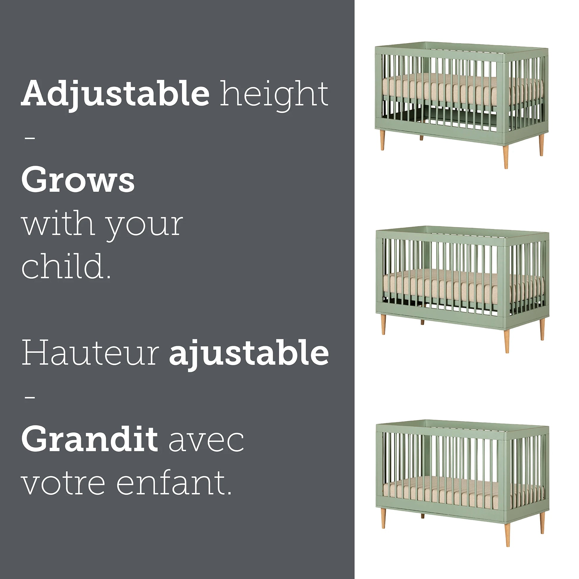 Crib dimensions height shop