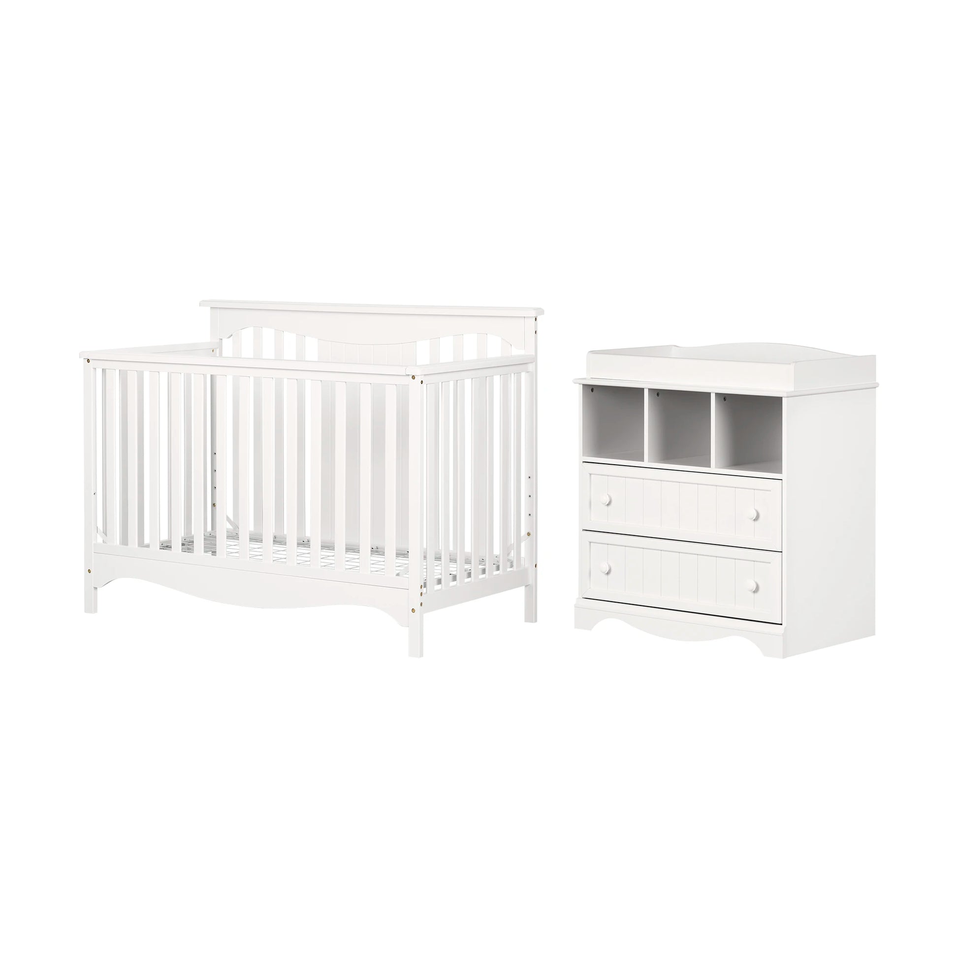 Baby Crib and Changing Table Set 2 Drawer Savannah South Shore Furniture Free Shipping