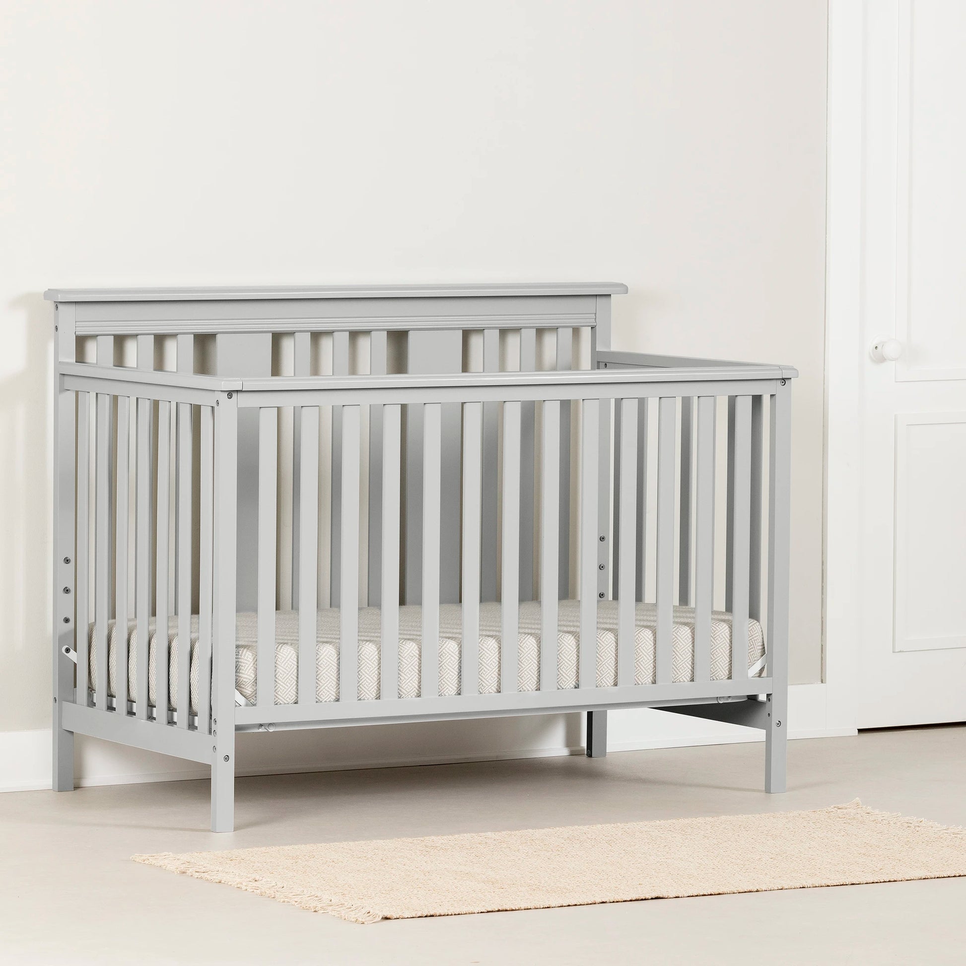 Gray baby crib sales