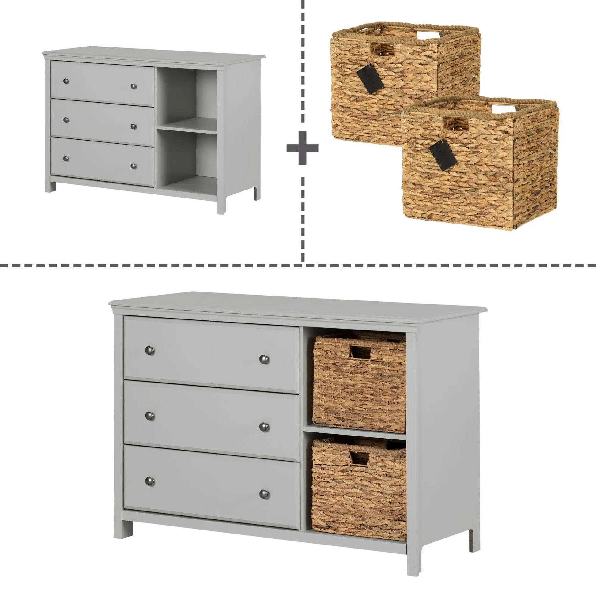 Dresser - 3-Drawer | Cotton Candy | South Shore Furniture - Free Shipping Dresser - 3-Drawer | Cotton Candy | South Shore Furniture - Free Shipping