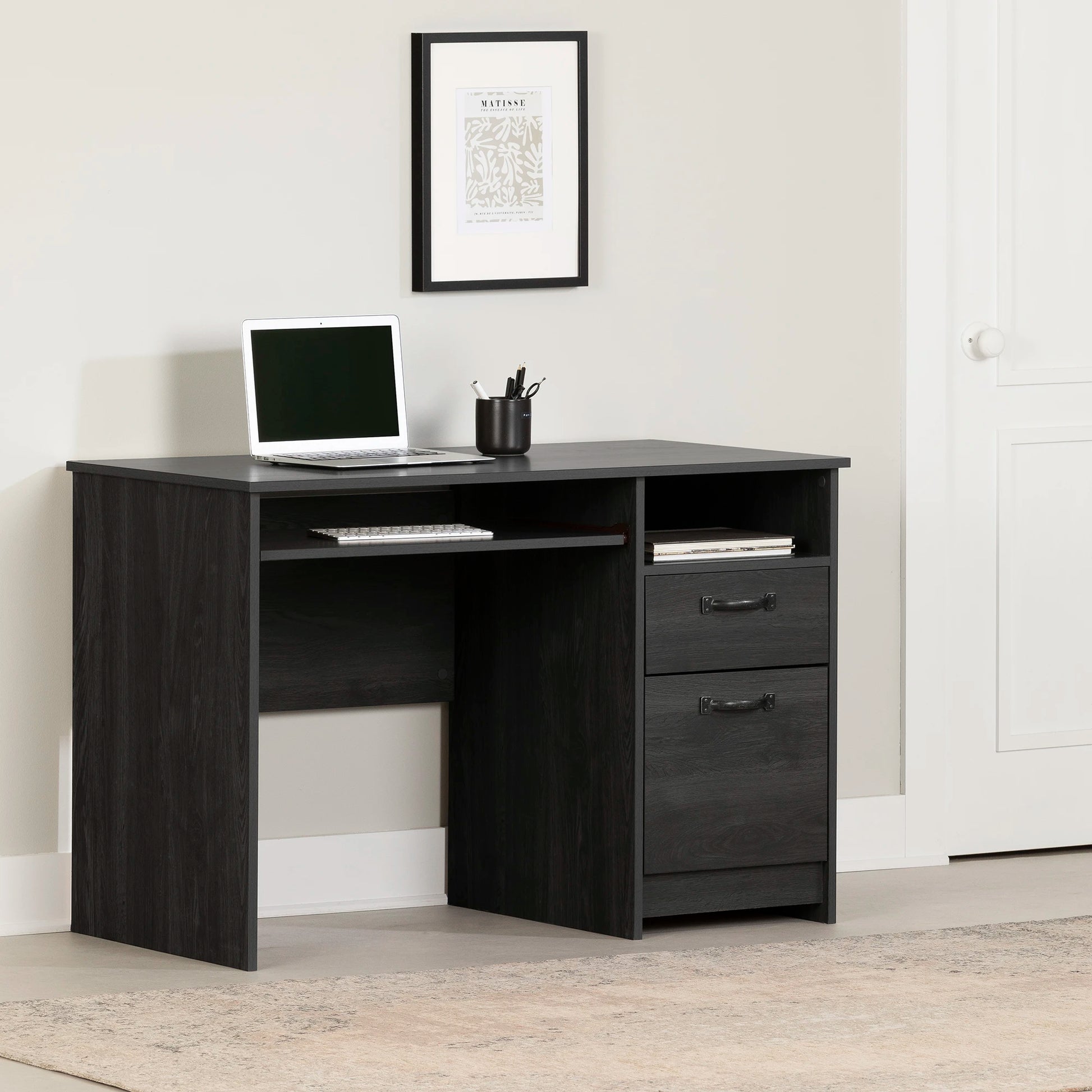 Computer Desk - Tassio | Keyboard Tray | South Shore Furniture Computer Desk - Tassio | Keyboard Tray | South Shore Furniture