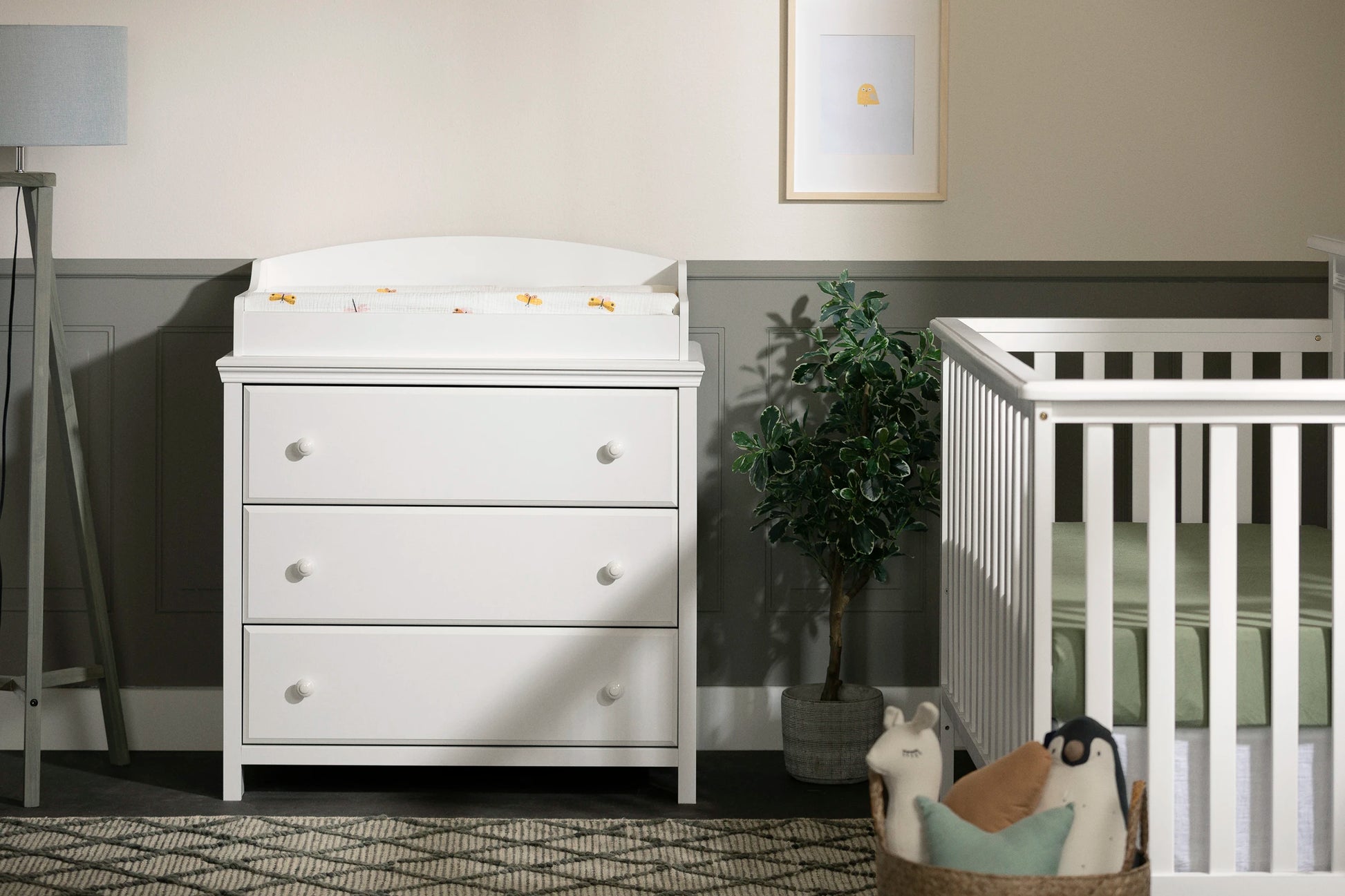south shore cotton candy dresser South Shore Cotton Candy 3-Drawer Pure White Changing Table 3250333